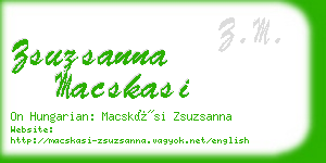 zsuzsanna macskasi business card